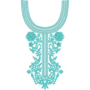 Unique Neck Embroidery NED7074-25
