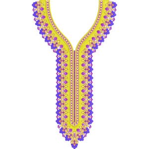 Flower Neck Embroidery NED7127-25