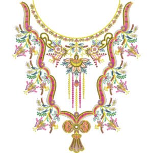 Embroidery Neck Design NED7166-25