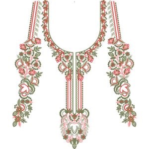 Unique Neck Embroidery NED7170-25