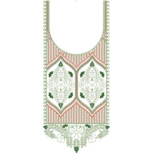 Flower Neck Embroidery NED7184-25