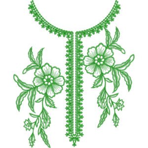 Flower Neck Embroidery NED7193-25