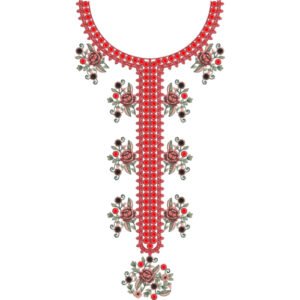 Unique Neck Embroidery NED7208-25