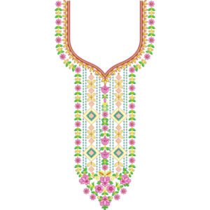 Flower Neck Embroidery NED7219-25