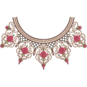 Unique Neck Embroidery NED7237-25