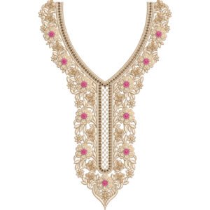 Unique Neck Embroidery NED7246-25