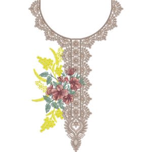 Flower Neck Embroidery NED7248-25