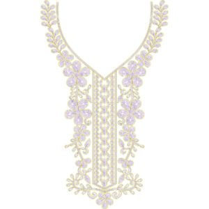 Neck Flower Chain Stitch Design CSED282-25