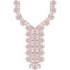 Neck Flower Chain Stitch Design CSED312-25