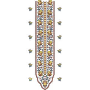 Flower Neck Embroidery NED7334-25