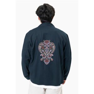 Denim Jacket with Embroidery on Back