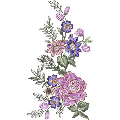 Simple Flower Embroidery Design