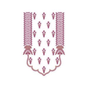Traditional Neck Embroidery Design with Ornamental Floral Motifs