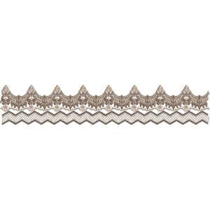 Elegant Ornamental Scalloped Lace Embroidery Border Design