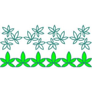 Modern Floral Geometric Lace Embroidery Border Design