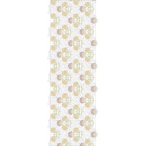 Vintage Floral Trellis All Over Embroidery Design with Decorative Blossoms, Ornamental Motifs and Lattice Pattern