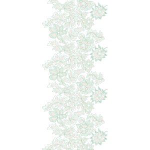 Luxury Dense Floral Embroidery Border Design with Layered Blossoms, Botanical Leaves and Ornamental Flower Motifs
