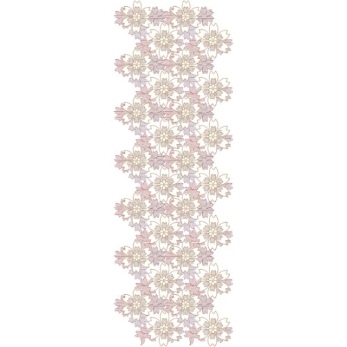 Luxury Floral Lace Embroidery Border Design with Layered Daisy Blossoms, Petal Motifs and Decorative Openwork Pattern
