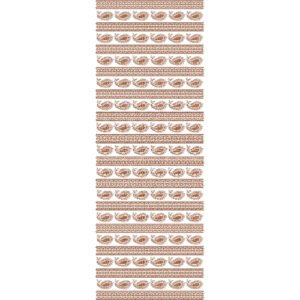 Traditional Paisley Stripe Embroidery Border Design with Ornamental Bands, Ethnic Motifs and Decorative Repeating Pattern