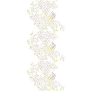 Floral Trellis All Over Jaal Embroidery Design with Delicate Blossoms and Decorative Lattice Pattern