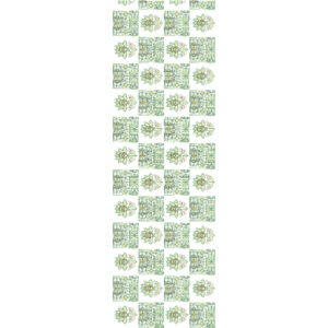 Geometric Floral Tile All Over Jaal Embroidery Design with Ornamental Square Motifs and Decorative Medallion Pattern