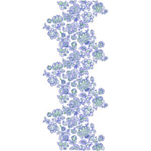 Dense Floral All Over Jaal Embroidery Design with Blooming Flower Clusters and Botanical Vine Motifs