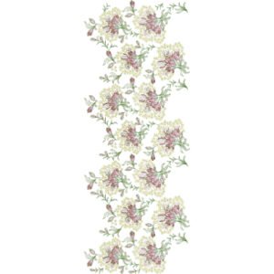 Vintage Wildflower All Over Jaal Embroidery Design with Floral Bouquets and Delicate Botanical Sprays