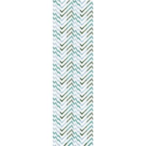 Modern Chevron All Over Jaal Embroidery Design with Geometric Zigzag Pattern and Contemporary Motif Layout