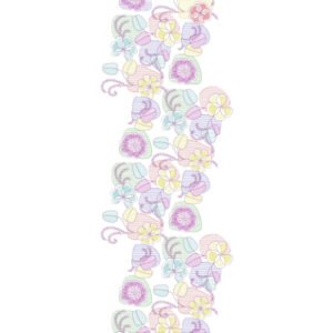 Whimsical Floral All Over Jaal Embroidery Design with Decorative Blossoms, Botanical Elements and Artistic Motifs