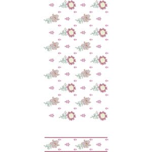 Delicate Floral All Over Jaal Embroidery Design with Blooming Flower Motifs and Decorative Botanical Accents