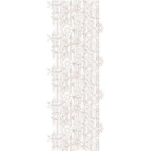 Floral Stripe All Over Jaal Embroidery Design with Vertical Botanical Vines and Delicate Blossom Motifs