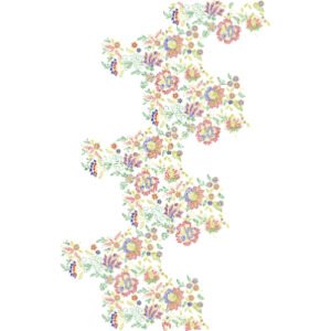 Luxury Floral Garden All Over Jaal Embroidery Design with Blooming Flowers and Botanical Vine Motifs