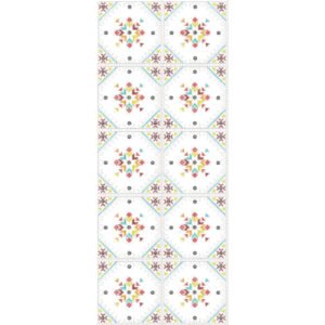 Colorful Geometric All Over Jaal Embroidery Machine Design Pattern for Kurti, Dress, Shirt & Textile Panels