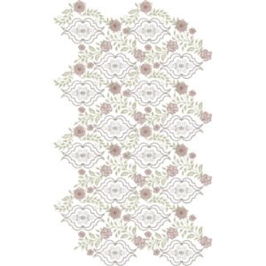 Elegant Floral Medallion All Over Jaal Embroidery Machine Design Pattern for Kurti, Kameez & Luxury Textile