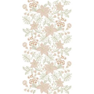 Elegant Botanical Floral All Over Jaal Embroidery Machine Design Pattern for Kurti, Kameez & Premium Textile