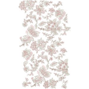 Vintage Botanical Floral All Over Jaal Embroidery Machine Design Pattern for Kurti, Kameez & Designer Textile