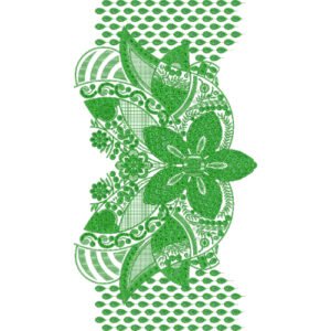 Elegant Paisley Floral Half Jaal Embroidery Machine Design Pattern for Kurti, Neckline & Designer Textile