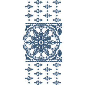Luxury Floral Mandala Half Jaal Embroidery Machine Design Pattern for Kurti, Neckline & Designer Textile
