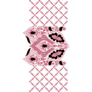 Luxury Paisley Half Jaal Embroidery Machine Design Pattern for Kurti, Neckline & Designer Textile
