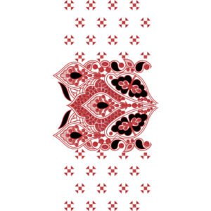 Luxury Paisley Half Jaal Embroidery Machine Design Pattern for Kurti, Neckline & Premium Designer Textile