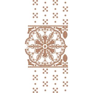 Luxury Floral Mandala Half Jaal Embroidery Machine Design Pattern for Kurti, Neckline & Premium Designer Textile