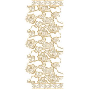 Elegant Floral Border Half Jaal Embroidery Machine Design Pattern for Kurti, Neckline & Premium Designer Textile