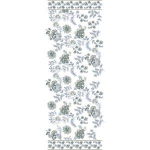 Elegant Botanical Floral Half Jaal Embroidery Machine Design Pattern for Kurti, Border & Premium Designer Textile