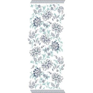 Elegant Vintage Botanical Half Jaal Embroidery Machine Design Pattern for Kurti, Border & Premium Designer Textile
