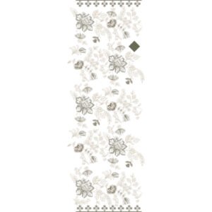 Elegant Botanical Floral Half Jaal Embroidery Machine Design Pattern for Kurti, Border & Premium Designer Textile
