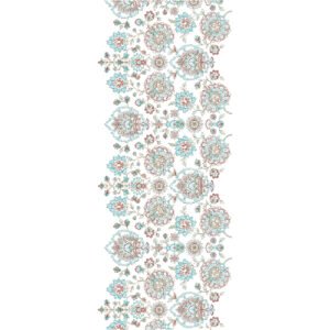 Luxury Floral Lace Half Jaal Embroidery Machine Design Pattern for Kurti, Border & Premium Designer Textile