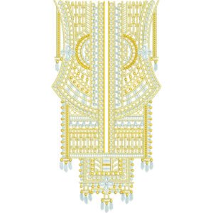 Elegant traditional neck embroidery design