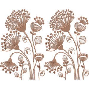 Elegant Floral Lace Embroidery Design with Decorative Wildflower Motifs for Machine Embroidery