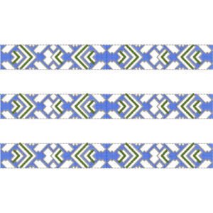 Modern Geometric Border Lace Embroidery Design with Abstract Pattern for Machine Embroidery