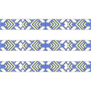 Modern Geometric Border Lace Embroidery Design with Abstract Pattern for Machine Embroidery